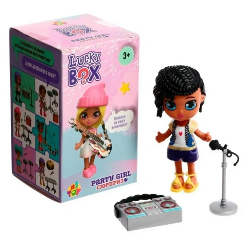 Куколка с муз.инструментами и аксесс.party girl Т23895